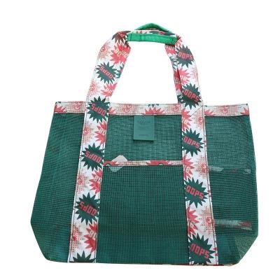 China Reusable Mesh Fabric Tote Bag Shopping Bag Eco-Friendly Customized Grocery Bag for sale