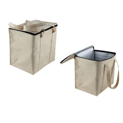 China Wholesale Customized Waterproof Food Delivery Lunch Foam Aluminum Foil Insulated Thermal Cooler Bag Lined for sale