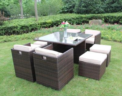 China Cheap Outdoor Aluminum Rattan Wicker Outdoor Aluminum Rattan Weather Furniture Cube for sale