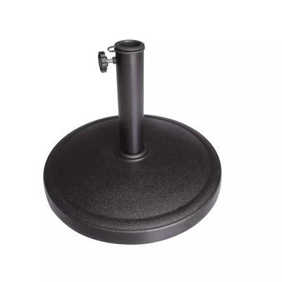 China Durable And Lightweight 12KGS Black Color Soft Texture Resin Umbrella Base for sale