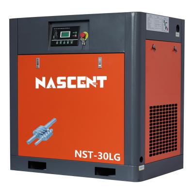 China Lubricated Nascent 22kw 30hp 116 PSI Direct Drive AC Power Industrial Rotary Screw Air Compressors for sale