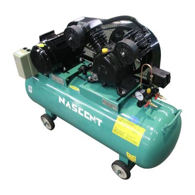 China Lubricated portable compressor 8bar piston 3hp 2.2kw 220v 380v belt piston air compressor with 100l tank for sale