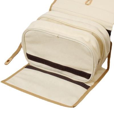 China New Arrival Biodegradable Kraft Paper Washed Toiletries Bag Convenient Storage Bag Travel Zipper Cosmetic Storage Bag for sale