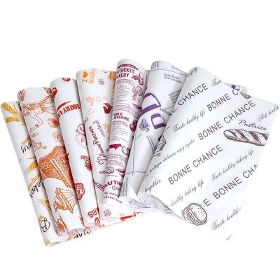 China Wholesale custom greaseproof sticker food wrapping paper with beautiful printing and competitive price for sale