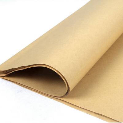 China Disposable Pure Brown Color Paper Flower Kraft Paper Flowers Wrapping Paper Packaging for sale