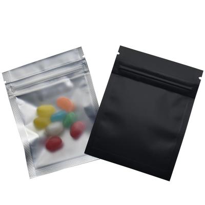 China Custom Matte Black Zip Frosted Food Plastic Packaging Moisture Proof Biodegradable Mylar Bag 3.5g Bags for sale