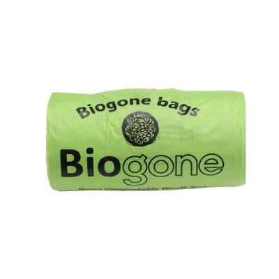 China 100% Biodegradable Biodegradable Compostable Custom Printed PLA Mylar Waste Food Waste Light Green Roll Bags for sale