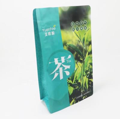 China Open Barrier Kraft Paper Aluminum Foil Plated Bag Heat Seal Side Gusset Pouch For Tea Coffee Food Packaging for sale