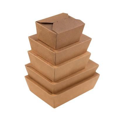 China Wholesale Recyclable Party Catering Supplies Paper Take Out Food Lunch Containers 800ml To Go Boxes For Restaurants for sale