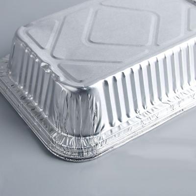 China Aluminum Foil Rectangle Bread Shape Heat Resistant Wholesale Baking Pan/Container With Lid for sale