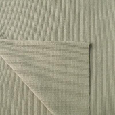 China Cheap fabric Shrink-resistant material poly spandex 2*2 brushed rib fabric dyed knitted textile telas fabric for clothes for sale