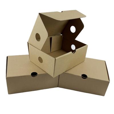 China Handmade Custom Logo Packaging Corrugated Cardboard Shipping Packaging Paper Shoe Box for sale