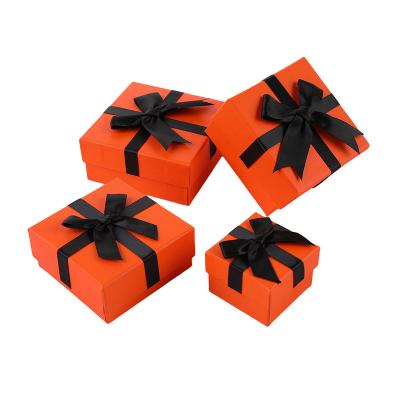 China Recycled Materials Paper Packaging To Customize Rigid Lid With Ribbon Custom Print Logo Jewelry Boxes for sale