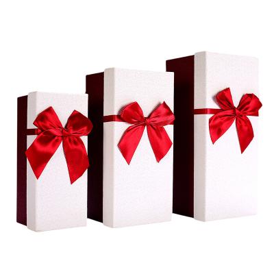 China Recycled Materials Packaging Custom Logo Jewelry Ribbon Gift Box Luxury Carton Rigid Lid for sale