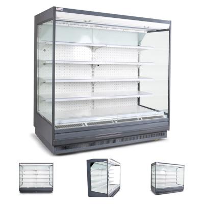 China Single-temperature Commercial Supermarket Air Curtain Refrigeration Equipment Open Chiller Refrigerator Freezer for sale