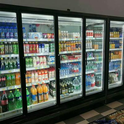 China Refrigerated Single-temperature Supermarket Showcase Fridge , Glass Door Display Fridge for sale