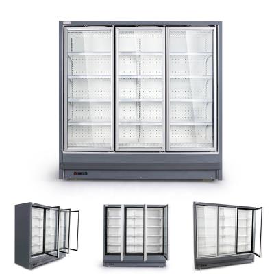 China Commercial Glass Door Display Showcase Single-Temperature Fridge Chiller Fridge For Food Fruit for sale