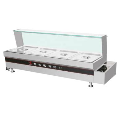 China Canteen Kitchen /Restaurant/Restaurant Industrial Hot Electric Buffet 4 Pans Bain Marie Food Heater Supplier for sale