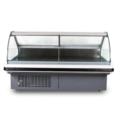 China Single-Temperature Grocery Display Cabinet Commercial Delicatessen Meat Showcase For Supermarket for sale