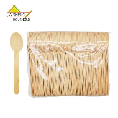 China Disposable Bulk Birch Wooden Spoon Compostable Eco-friendly Biodegradable Disposable for sale