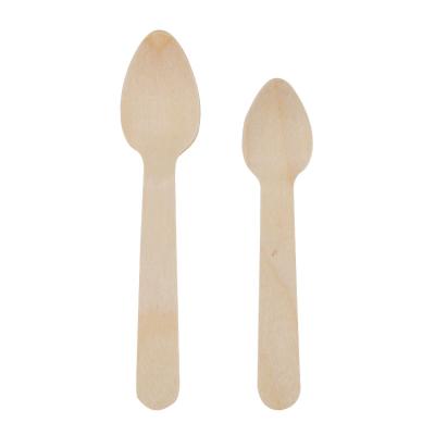 China Sustainable Biodegradable Disposable Natural Wooden Teaspoon Custom Wooden Spoon for sale