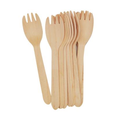 China Home.Restaurant.Bar.Hotel.Wedding Sporks Disposable Wooden Bulk Biodegradable Birch Wood Spork For Dessert for sale