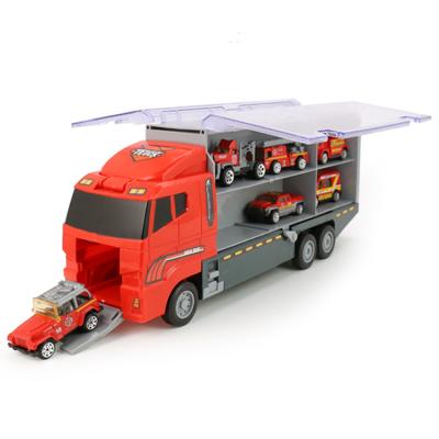 Cina Small diecast set of Toy Custom metal toy cars, plastic fire truck toy car set for kids, metal car toy bomberos truck juguete mini trucks in vendita