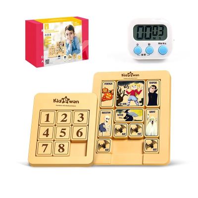 China Toy Children's Educational Learning Toys for Kids Number Slide Puzzle, Montessori Brain Teasers Halloween Gift Toy Klotski Puzzle for sale