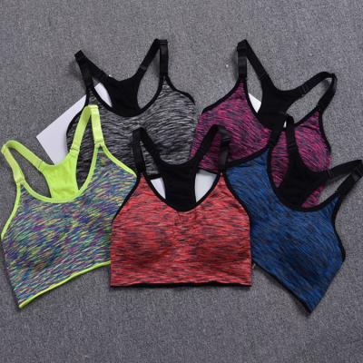 China Breathable Womens Sports Bra Wire Free Yoga Bras Beach High Intensity Lift Up Smooth Shakeproof Superior Racerback Padded for sale