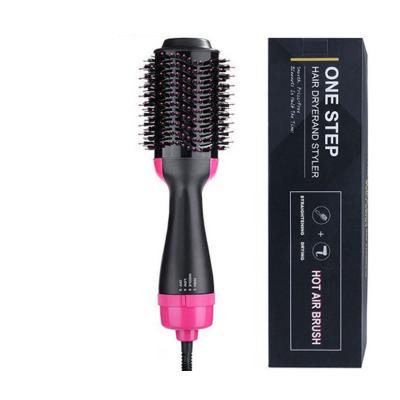 China Hotel Professional 3 In 1 Hot Air 1000W Electric Hair Dryer Straightener Styling Brush for sale