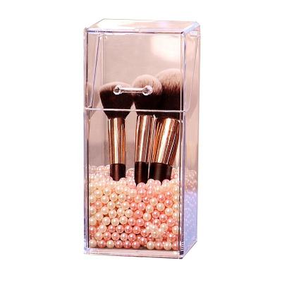 China Eco-friendly KQ-Series Makeup Brush Storage Box Bucket Shape Quadrilateral With Lid 2MM No Beads for sale