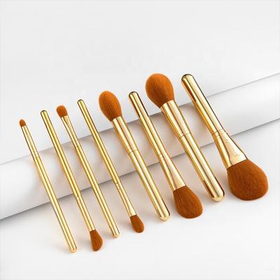 China 2022 New Luminous Gold Eco-friendly Portable 8pcs Makeup Cosmetic Sets Brush Beauty Makeup Tools for sale