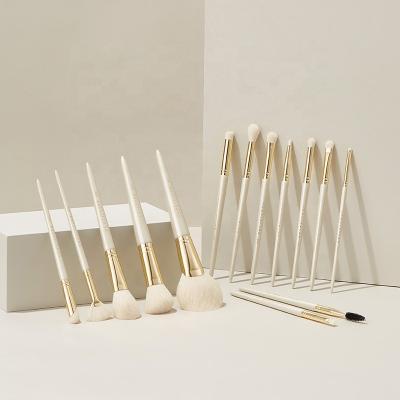 China Plain Eco-friendly Porcelain Cosmetic Makeup Set Brush Eye Contouring Soft Portable Eyeshadow Brush Fiber Hair for sale