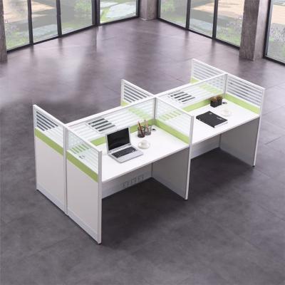 Chine Table de poste de travail de 4 personnes de centre d'appels de bureaux de poste de travail de bureau de compartiment 2400mm à vendre