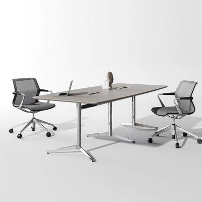 中国 4 Person Conference Room Table Set Melamine W1800mm Stain Resistant 販売のため