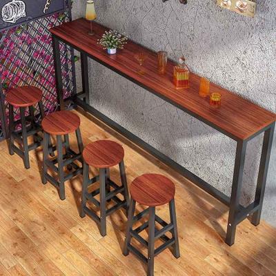 China Mesa de bar de silla alta marrón vintage Mesa de taburete de 1,6 m de altura para cafetería en venta