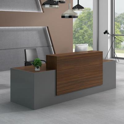 China Wooden Modern Front Desk Salon Furniture Beauty Salon Reception Desk for sale