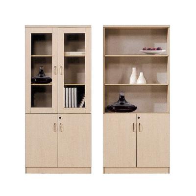 China Wooden Office Bookcase Glass Door Document File Book Cabinet for sale