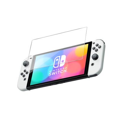 China Scratch-Resistant Edge 2.5D Running To Edge Bubble Free Film Screen Protector Saver Tempered Glass For Nintendo Switch Oled 2021 for sale