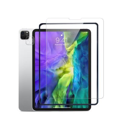 China Scratch-Resistant Apple iPad Pro 11 Inch 2021 2020 2018 9H 2.5D Screensaver Tempered Glass Protector Film With Install Tool for sale