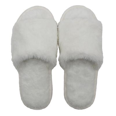 China Anti-Smell Rabbit Hair Boots Women Shoes Open Toe Indoor And Outdoor Slipper for sale