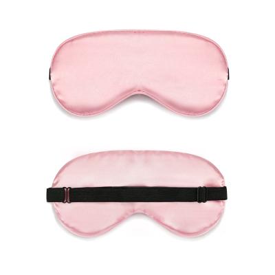 China Custom Fashion Real Satin 100% Silk Sleep Visor Eye Mask Travel Wedding Blindfold Eye Mask for sale