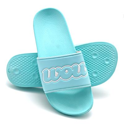 China Women's Bathroom Waterproof Slippers Fashion Trend Fashion Trend Non-Slip Bottom Slides for Women Shape Custom Color Slides for sale