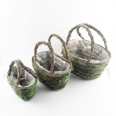 China Eco-friendly Elegant Hot Sale Flower Garden Decoration Factory Price Hanging Basket For Sale for sale