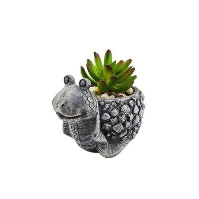 China Eco-friendly Wholesale Snail Shape Garden Planters Animal Classic Flower Pot Garden Statues for sale