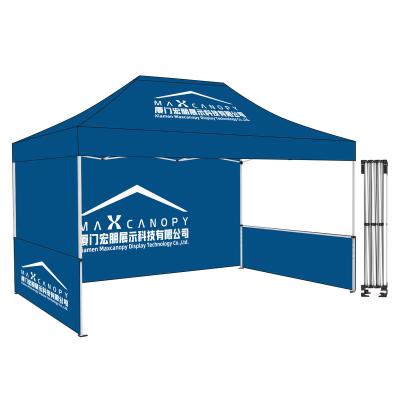 China Custom Outdoor Folding Tent 10X15 Foot Snap Steel Water Proof Pop Up Canopy Tent Market Gazebo Canopy Promotional Tent For Display for sale