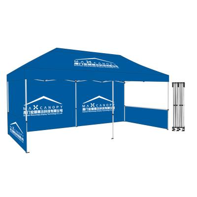 China Outdoor 10x10 Steel Fabric UV-Resistant Steel Pop Up Folding Printed Gazebo Canopy Tent Logo Customized Canopy Event Tent For Display for sale