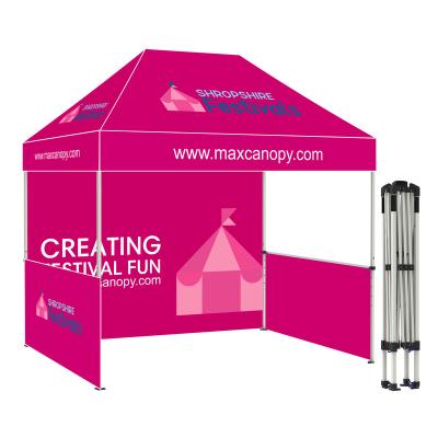 China 0710 Foot 28.6mm Steel Cathedral Folding Pop Up Custom Printed Outdoor Canopy Advertising Gazebo Tent Canopy For Beach Tent for sale