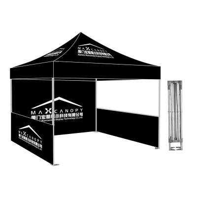 China Folding Canopy 10x10 Aluminum Waterproof Tent With Logo Camping 10x10 Pop Up Canopy Custom ez up Alu Frame Trade Show Tent for sale