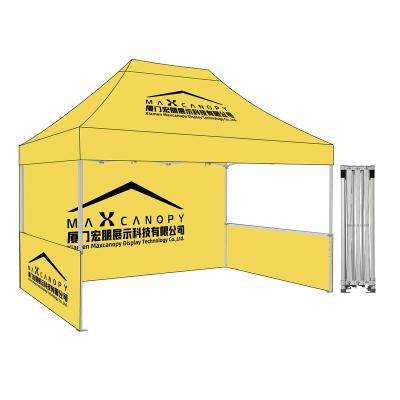 China Hexagonal Aluminum Frame Aluminum Pop Up Folding Tent Canopy 10x15 Custom Printed Outdoor Gazebo Canopy Tent For Roof Top Tent for sale